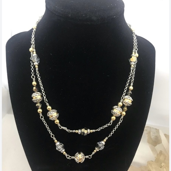 Brighton Jewelry - Brighton Silver and Gold Beaded Necklace